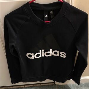 adidas Black Sweatshirt with White Logo